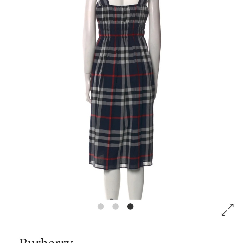 Burberry Blue and White Sleeveless Sundress